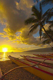Outrigger Sunset print