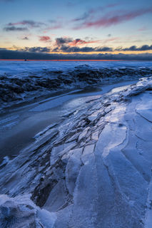 Ice Sheets and Sunset print