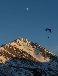 Paraglider and Moon print