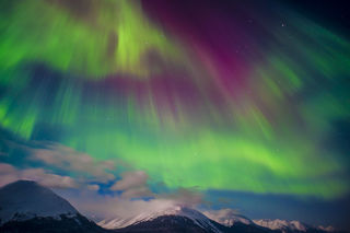 Aurora Over Kenai Mountains