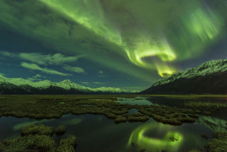 Aurora over Ponds