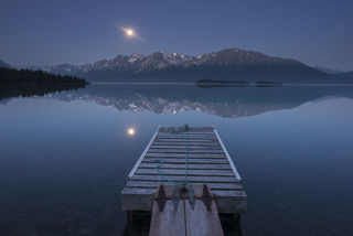Moonrise Over Dock print