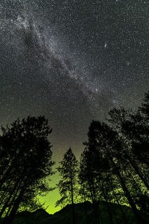 Milky Way over Aurora print