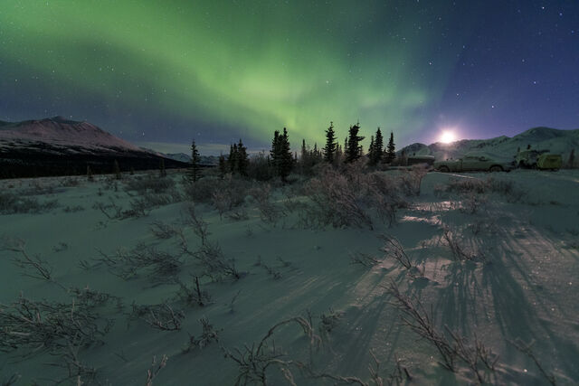 Aurora and Moonlight print