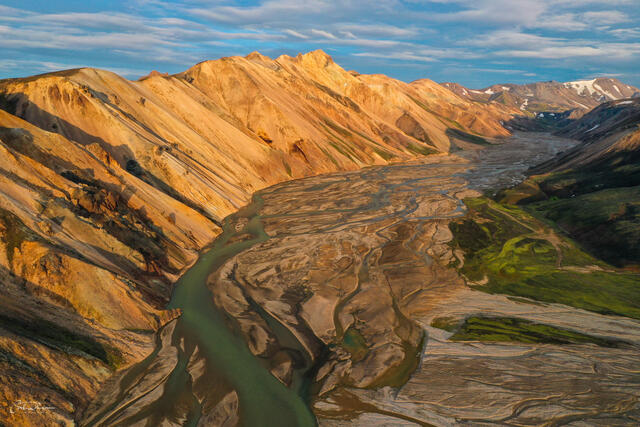 Evening Light on Landmannalaugar print