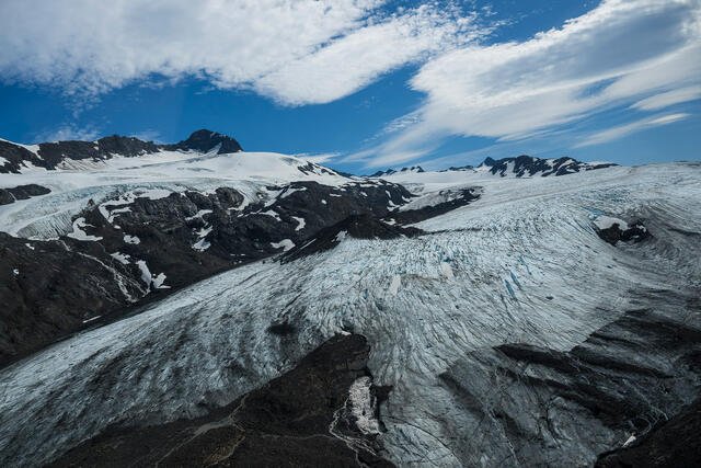 Glacier and Clouds print