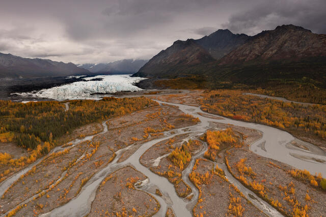Glacier and River print