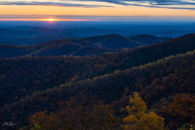 First Light over Blue Ridge print