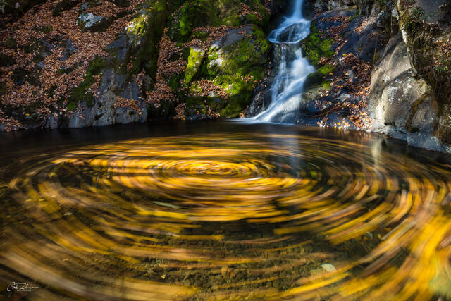 Falls and Spiral print