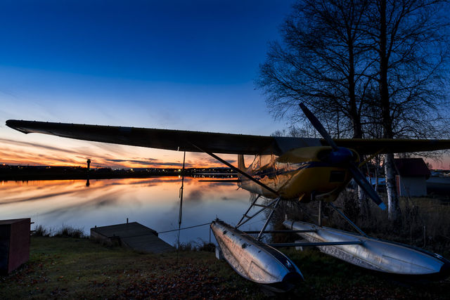 Float Plane at Dusk print