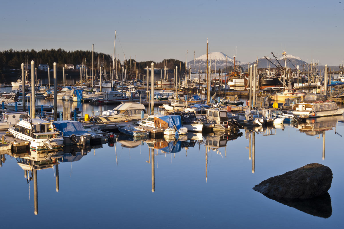 Another one of my favorite small boat harbors in my favorite Alaskan coastal town, Sitka. In the early morning in February, it...