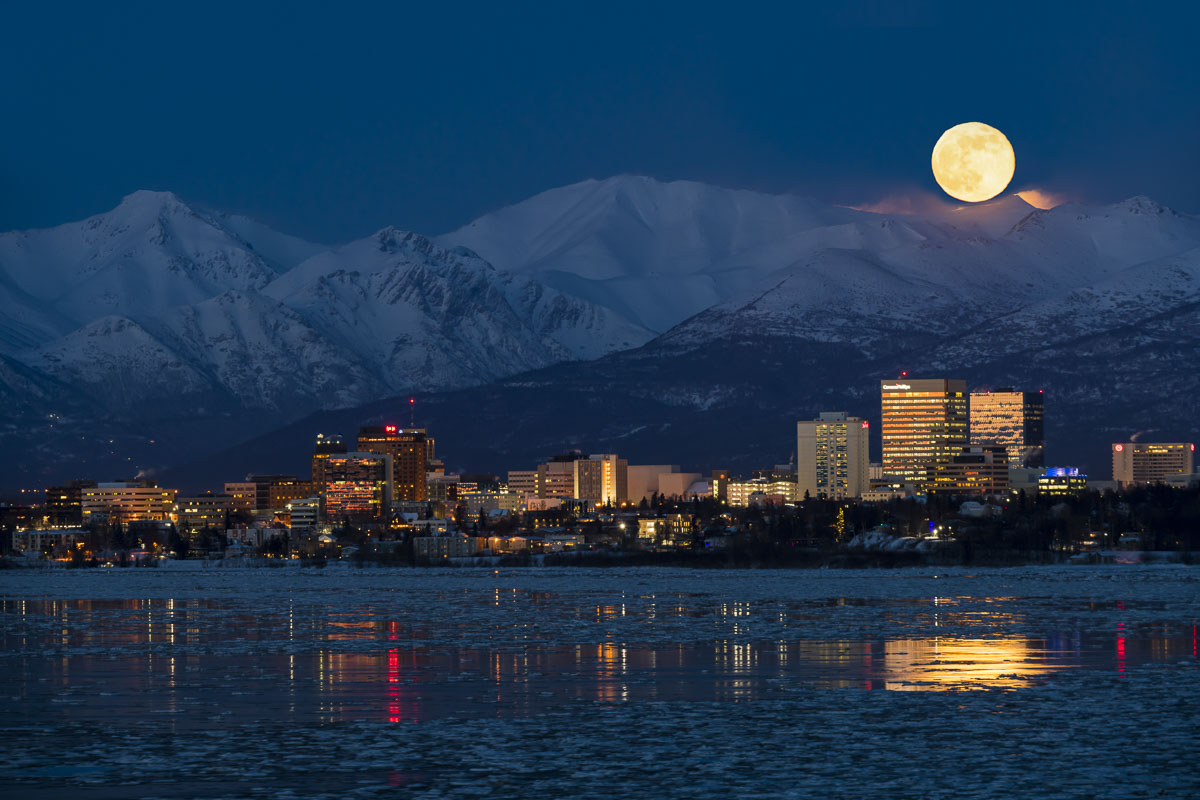 Moon Over City