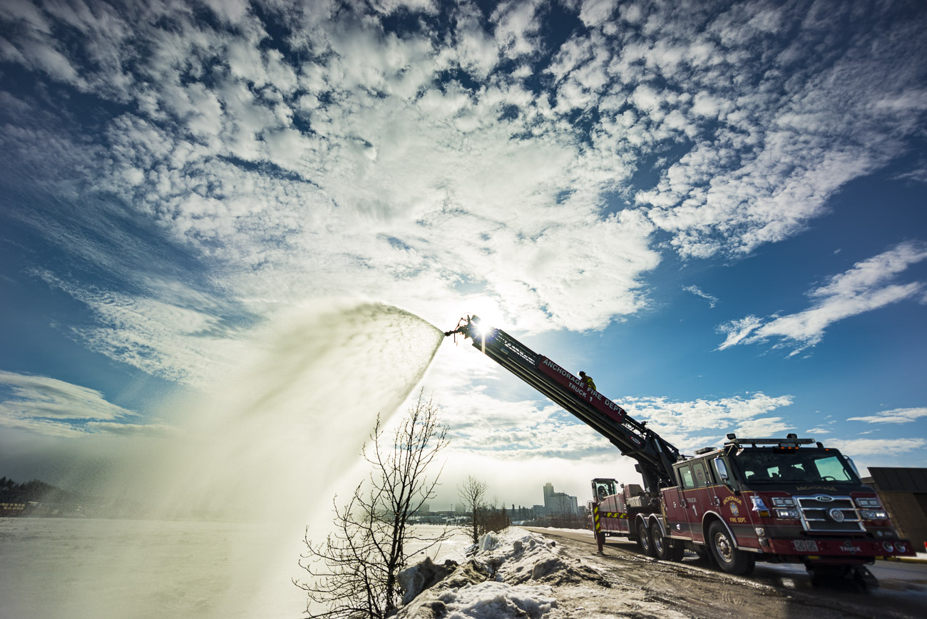 I was out at the public docks for the Port of Anchorage one morning, working on the finishing touches for my Winter City video...