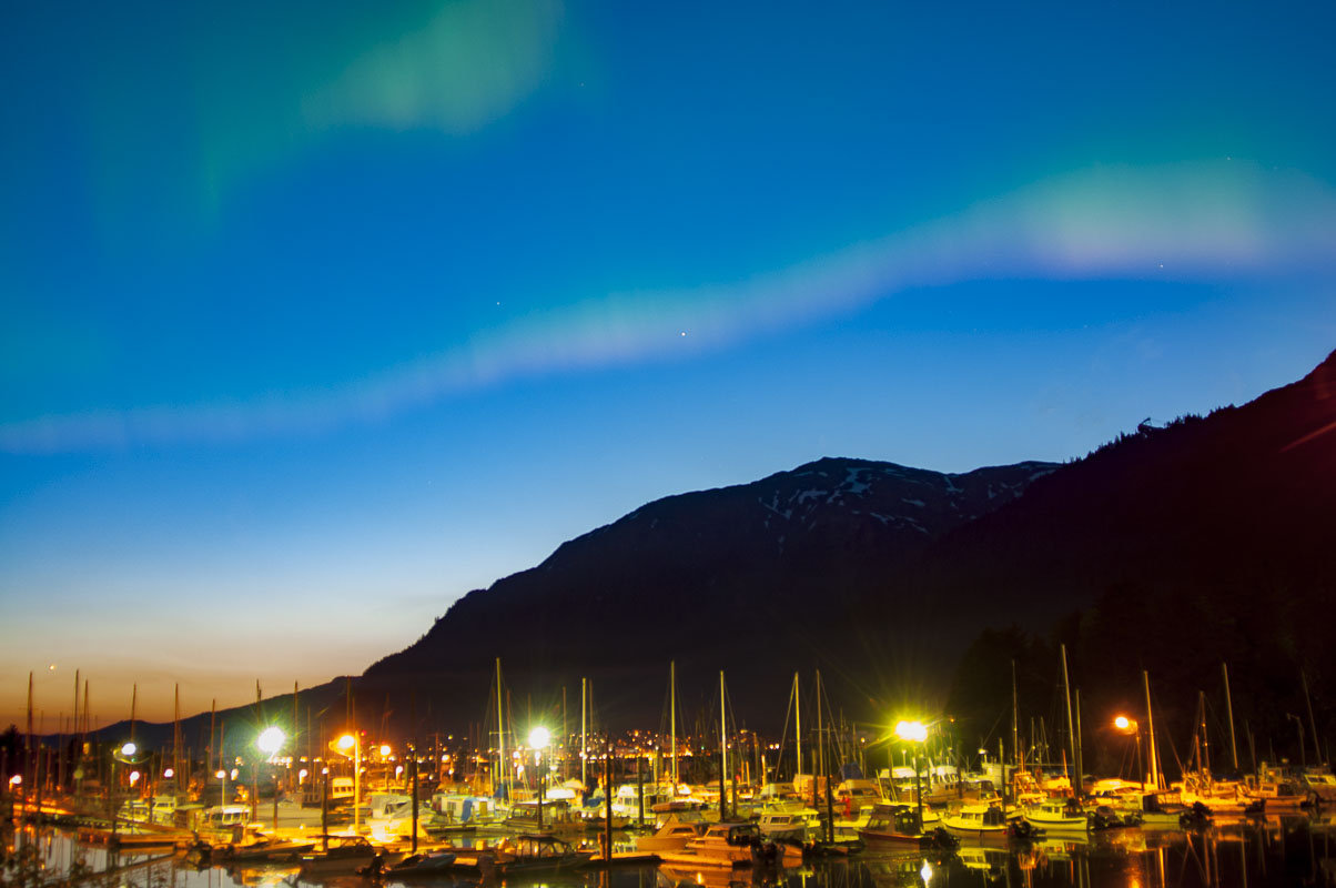 While photographing the small boat harbor on Douglas Island across from Juneau, Alaska, with fellow photographer Chris Beck...