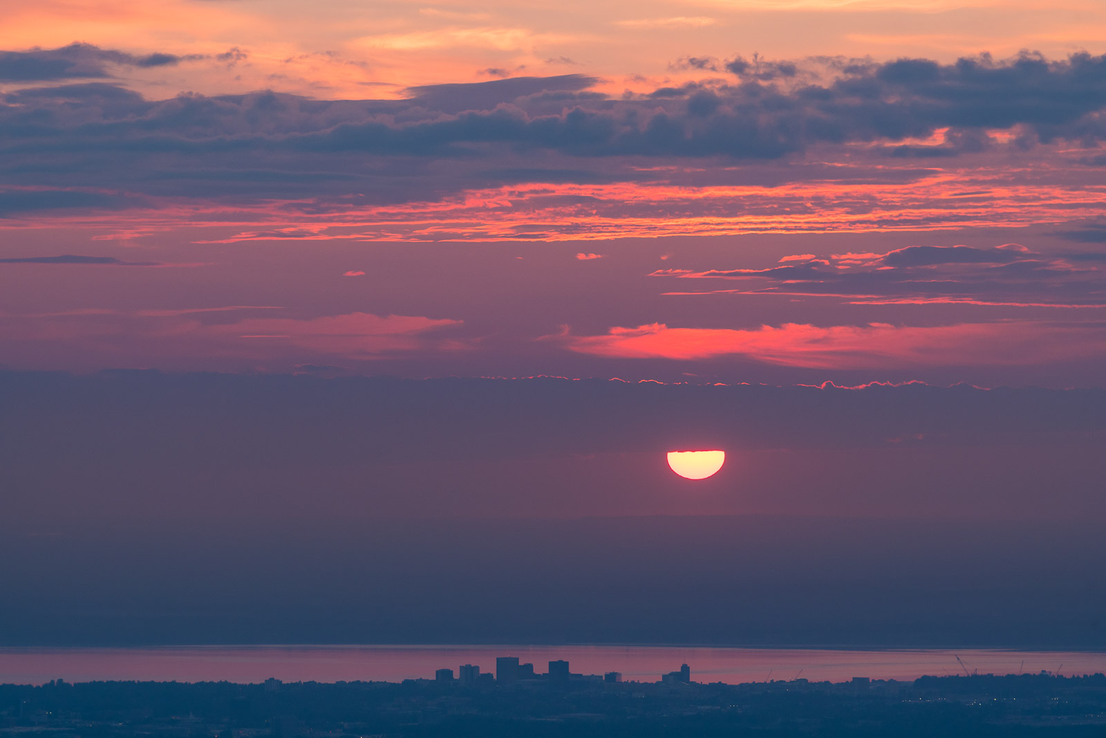 Thick smoke haze is a common occurrence in Alaskan skies in the summer, often creating stunning sunsets. On this particular day...