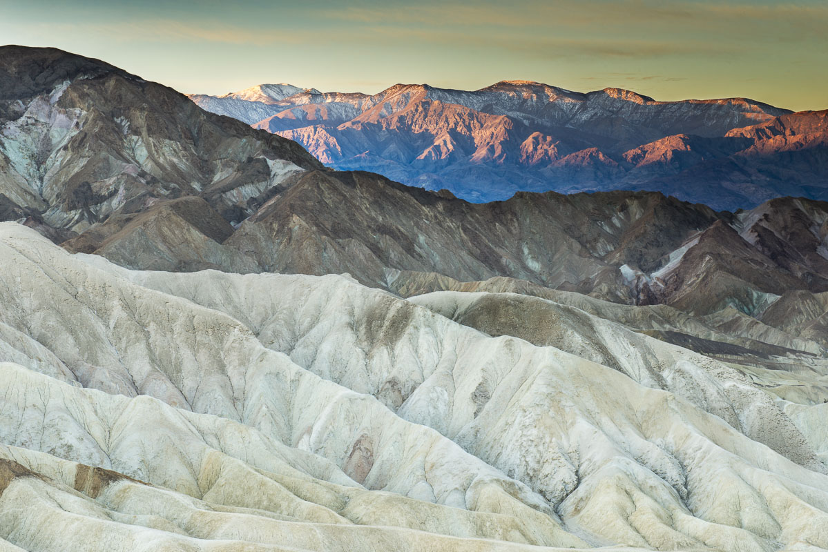 Zabriskie Point at first light, Death Valley National Park, California. I really enjoyed this angle, which is not typical for...