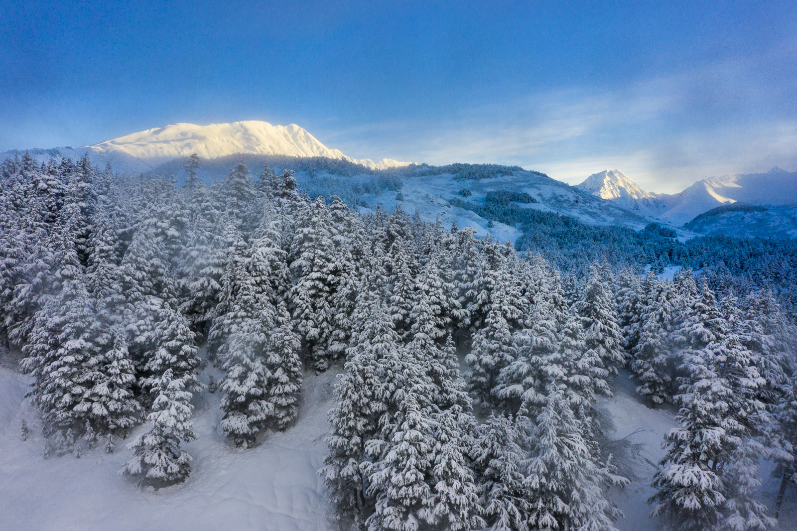 Turnagain Pass, which lies between Anchorage and the communities of the Kenai Peninsula, is the snowiest landscape near Anchorage...