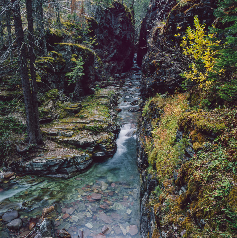 Thousands of years of water flow, and the righ combination of geological structure, has over time created a deep cut in the rock...